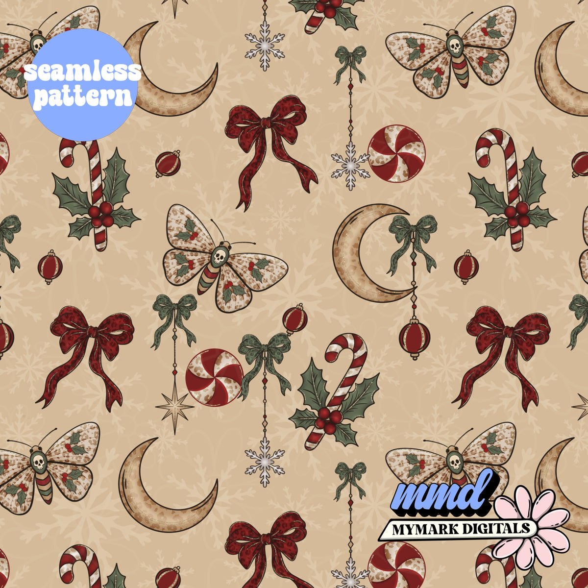Creepmas Festive Seamless | Repeating Pattern