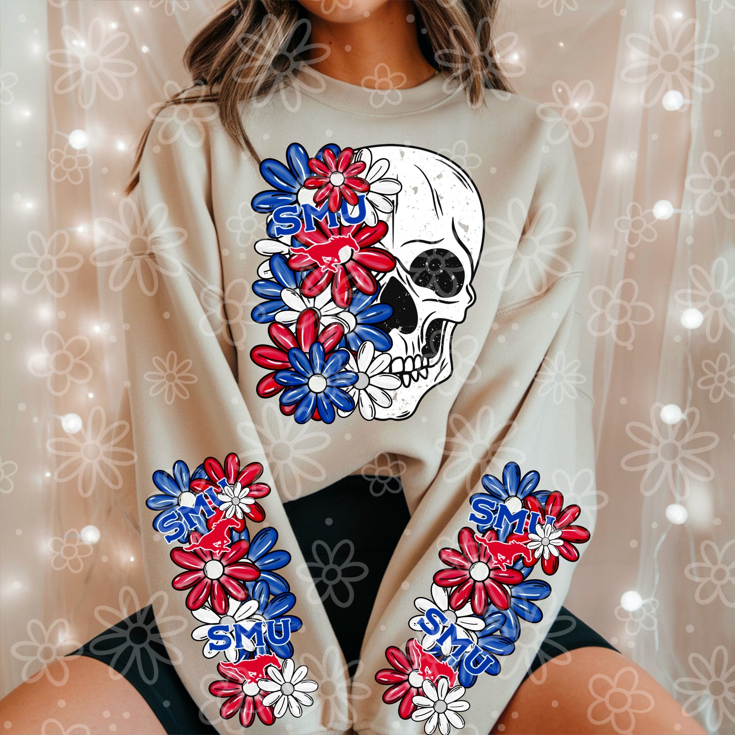 COLLEGE SERIES - Skull Half Floral