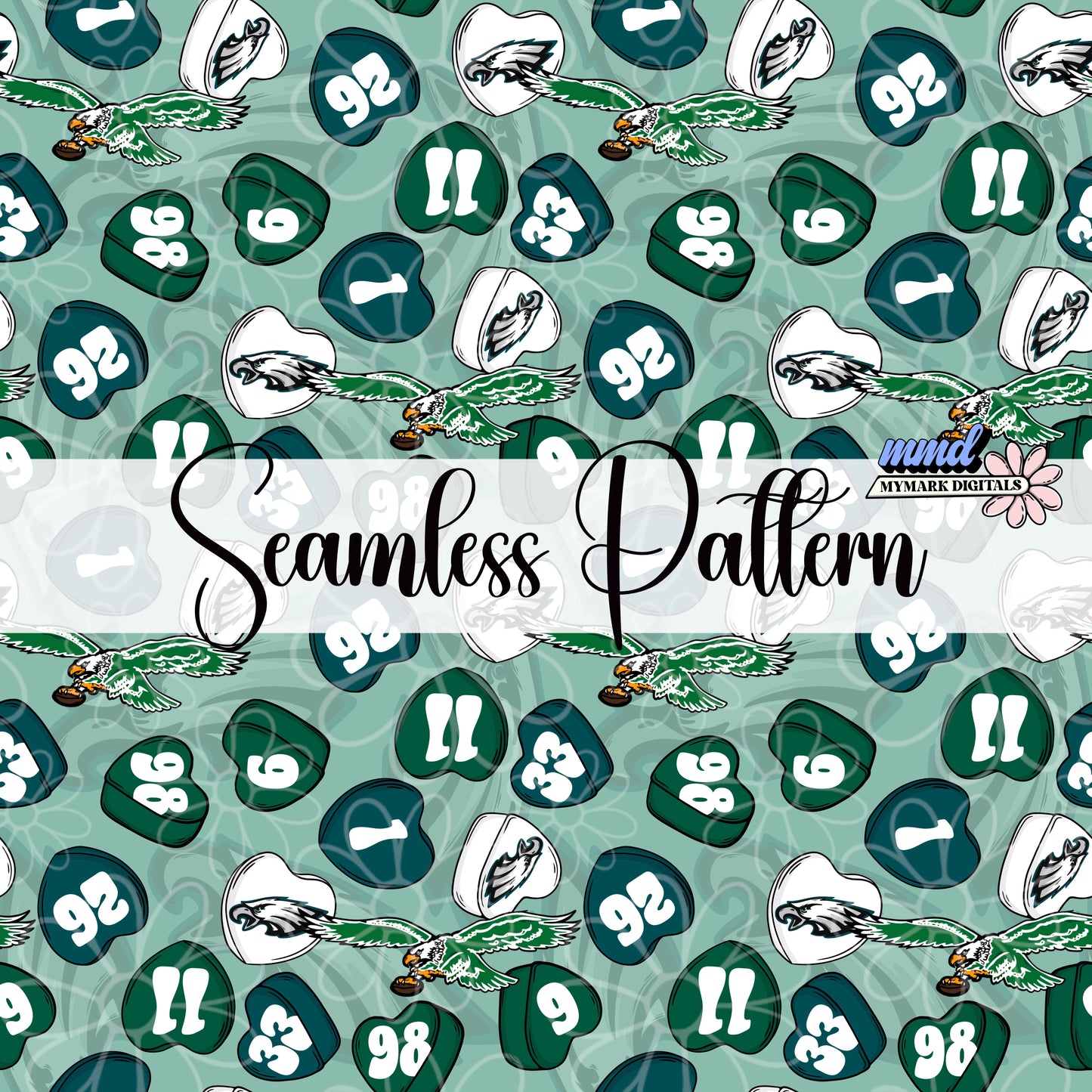 Conversation Heart Seamless | Multiple Options | PNG