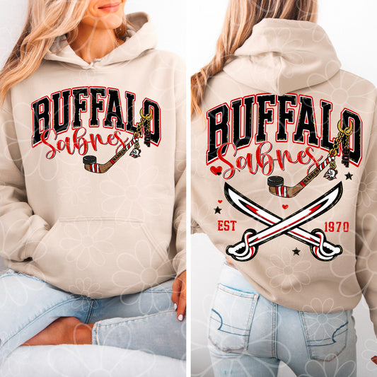 Keychain Charm Buffalo Hockey | PNG | Retro