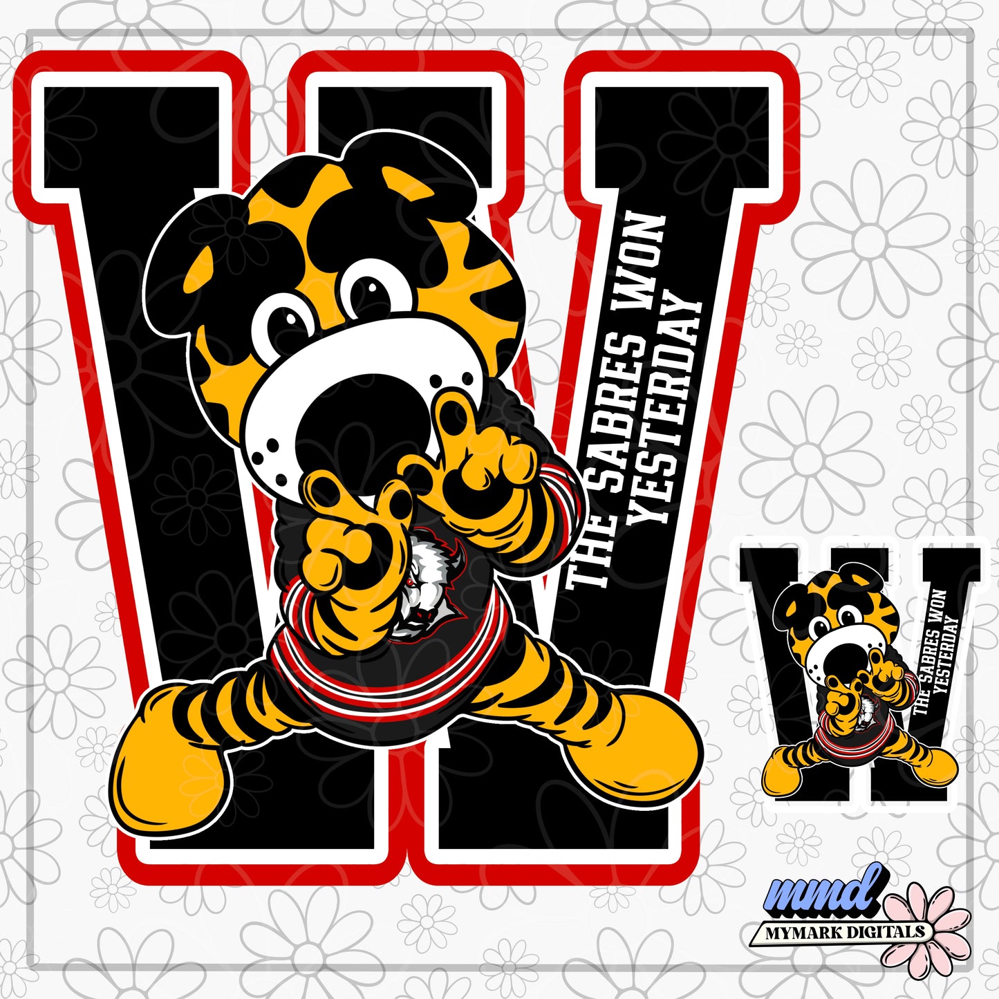 Big DUB Buffalo Hockey Sabretooth Goat | PNG |