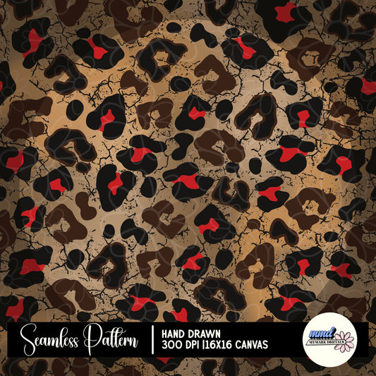 Red Animal Print Seamless | Repeating Pattern | January 2025