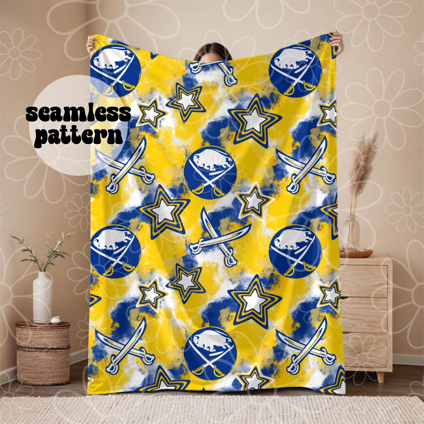 Buffalo Hockey Seamless | Repeating Pattern