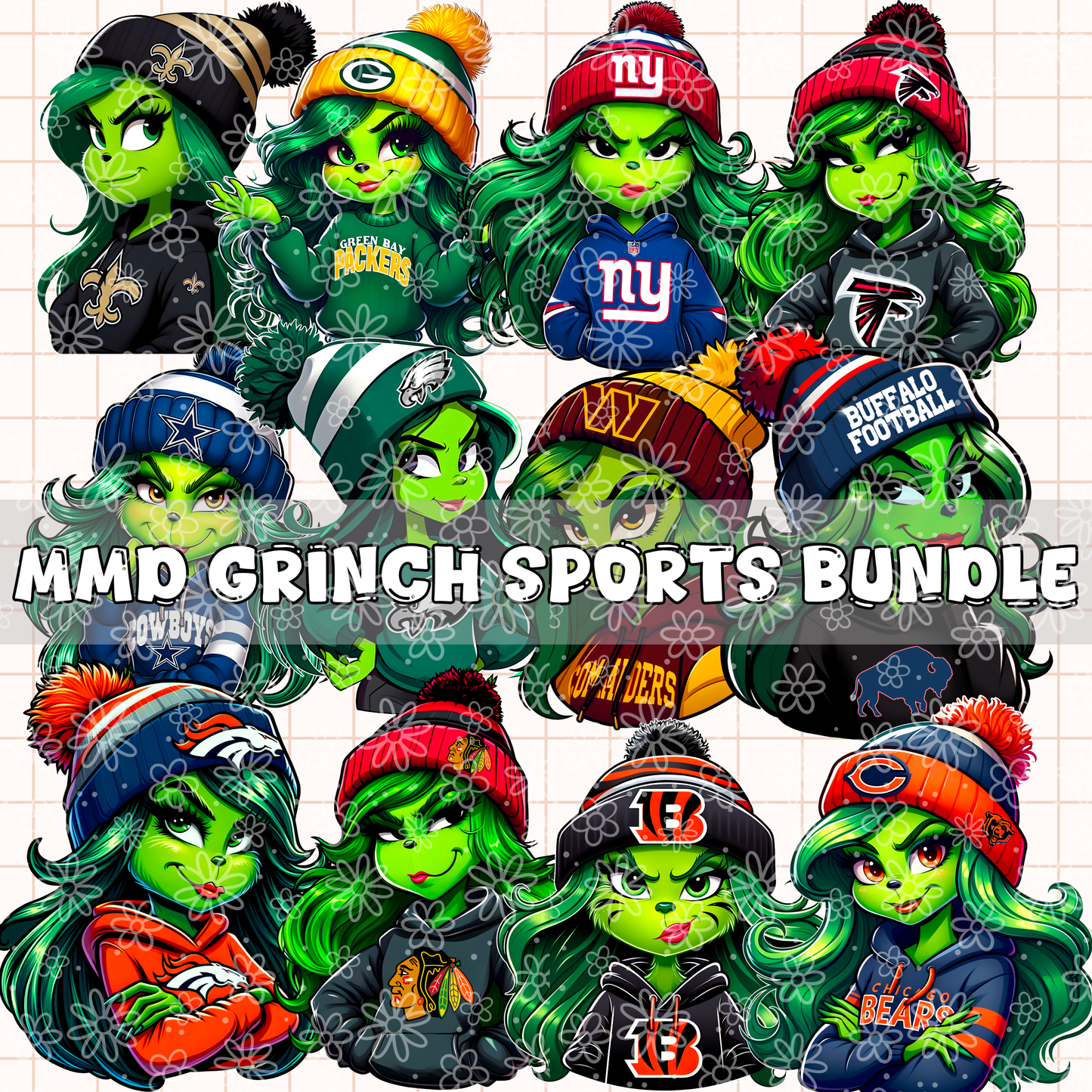 Mean Green Sports | Bundle Available | PNG | Can be used as Clipart