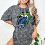 SEQUIN FOOTBALL TONGUE| Bundle Available | PNG | October 2023