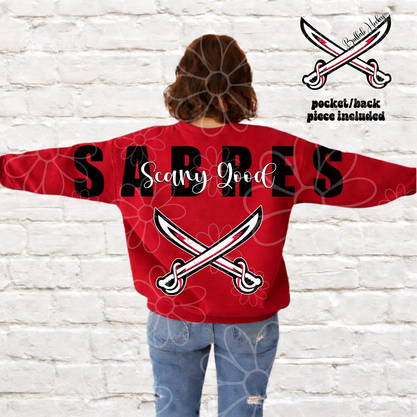 Scary Good Big Pack Retro Buffalo Hockey | PNG | multiple colorways