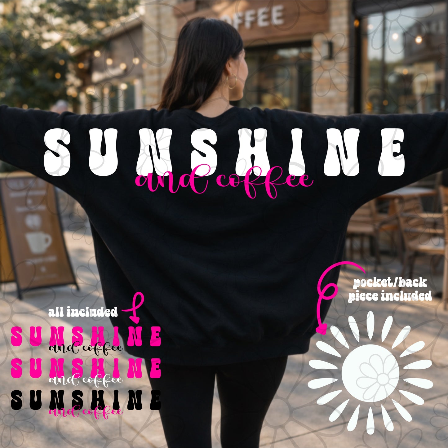 Sunshine & Coffee Wingspan Big Back | PNG | FDD