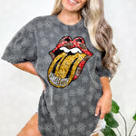 SEQUIN FOOTBALL TONGUE| Bundle Available | PNG | October 2023