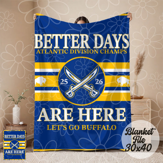 Better Days Buffalo Hockey | Blanket File 30x60