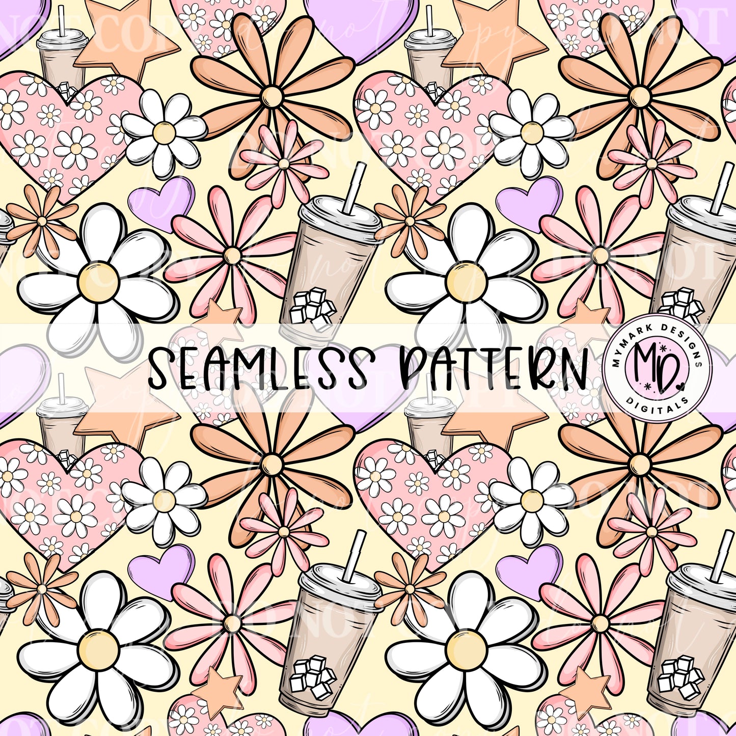 Happy Spring : Seamless Design