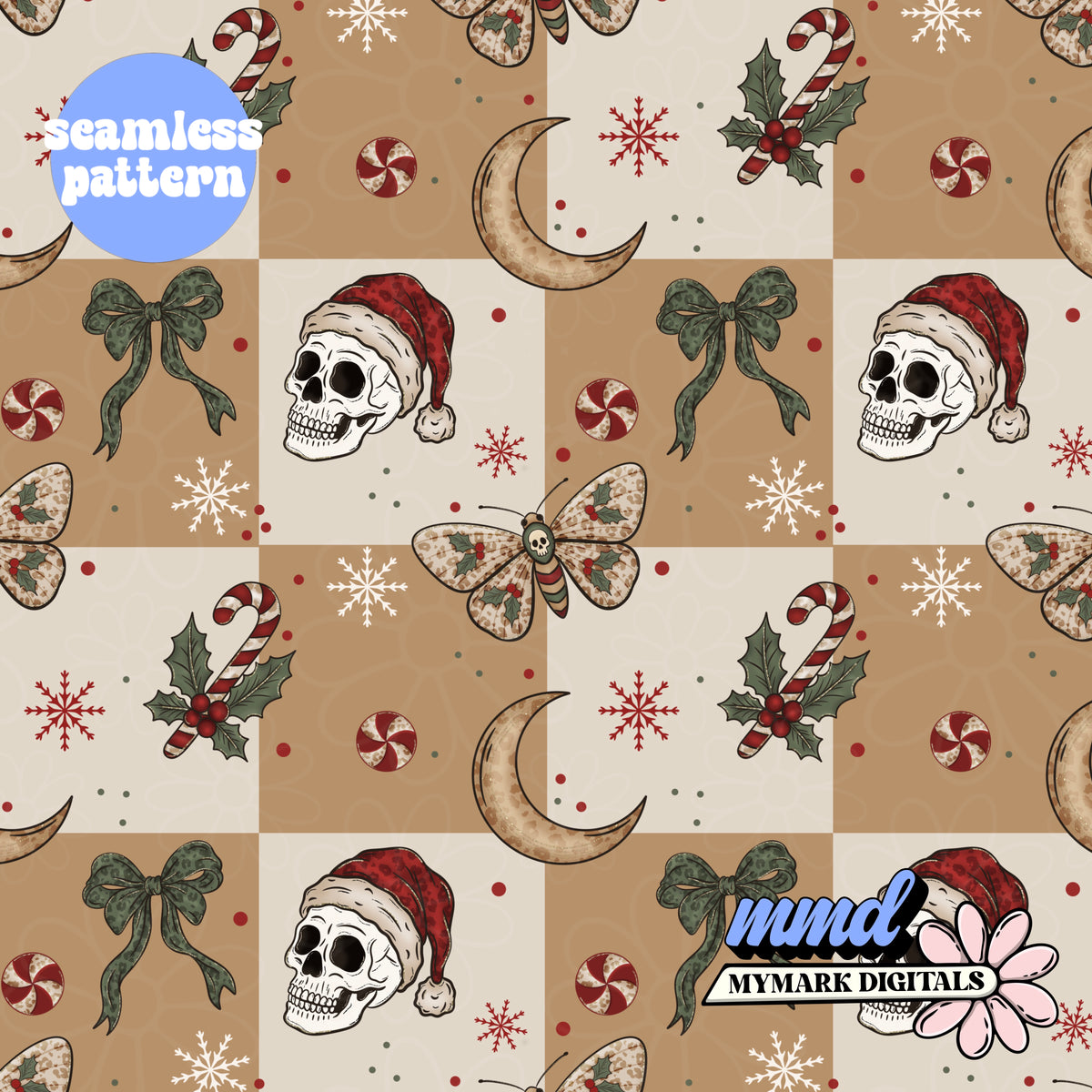 Haunted Christmas Seamless | Repeating Pattern