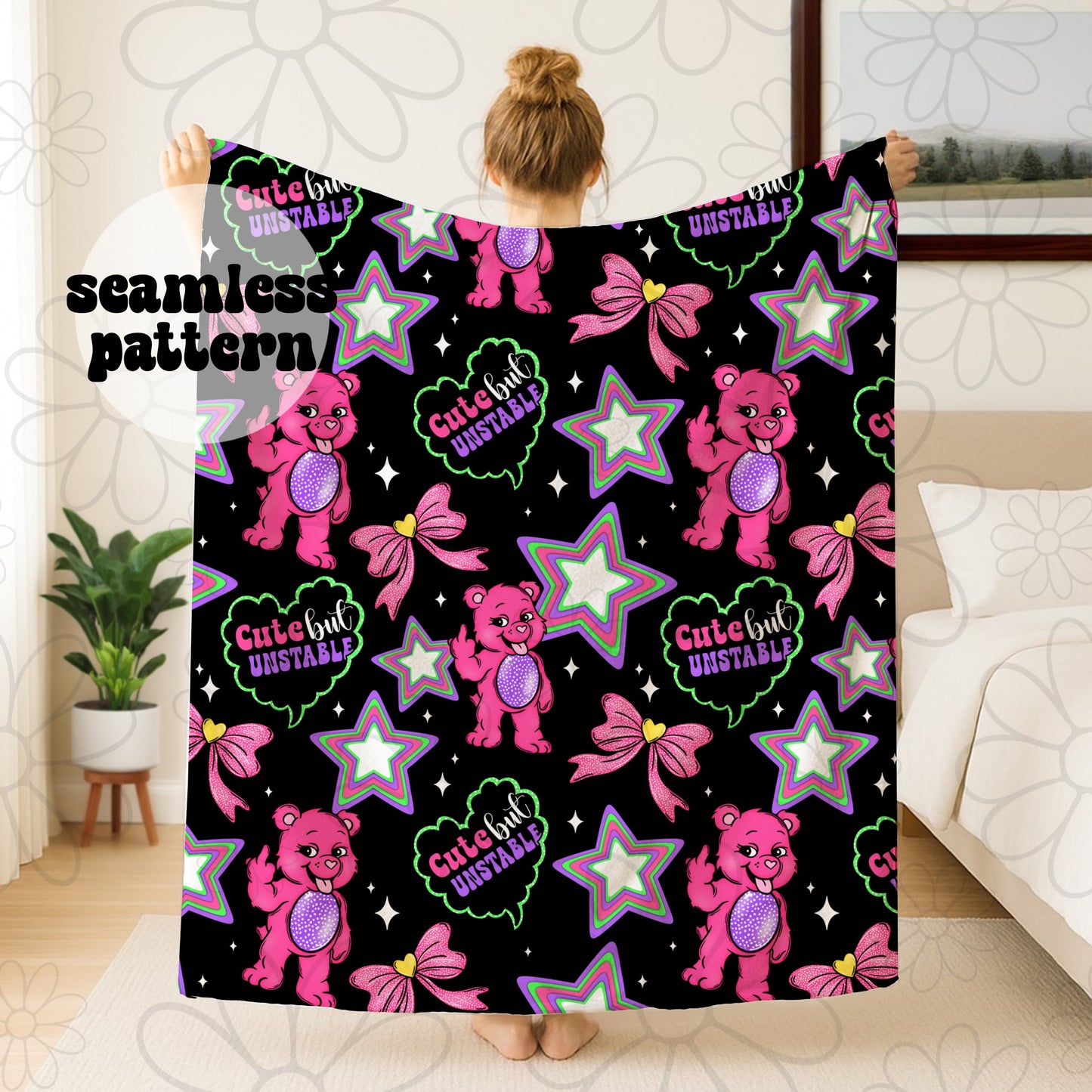 Cute But Unstable Seamless | Repeating Pattern | FDD