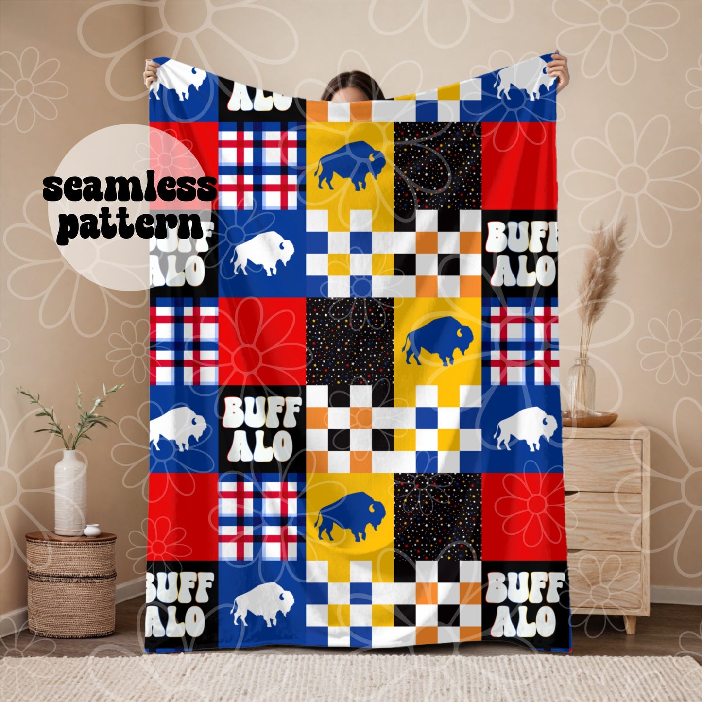 One Buffalo Seamless | Repeating Pattern