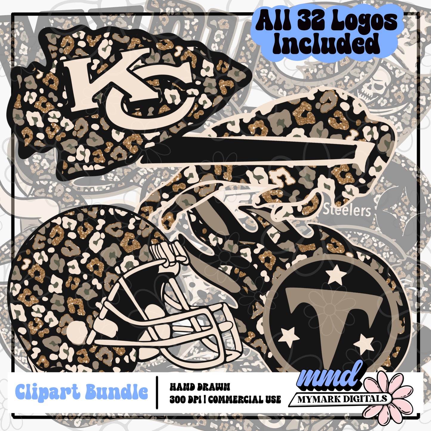 Cheetah Football Logos | July26