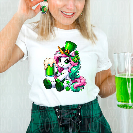 Green Beer Unicorn : PNG