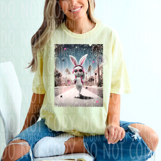 Hip Bunny : Headphones LA Easter PNG