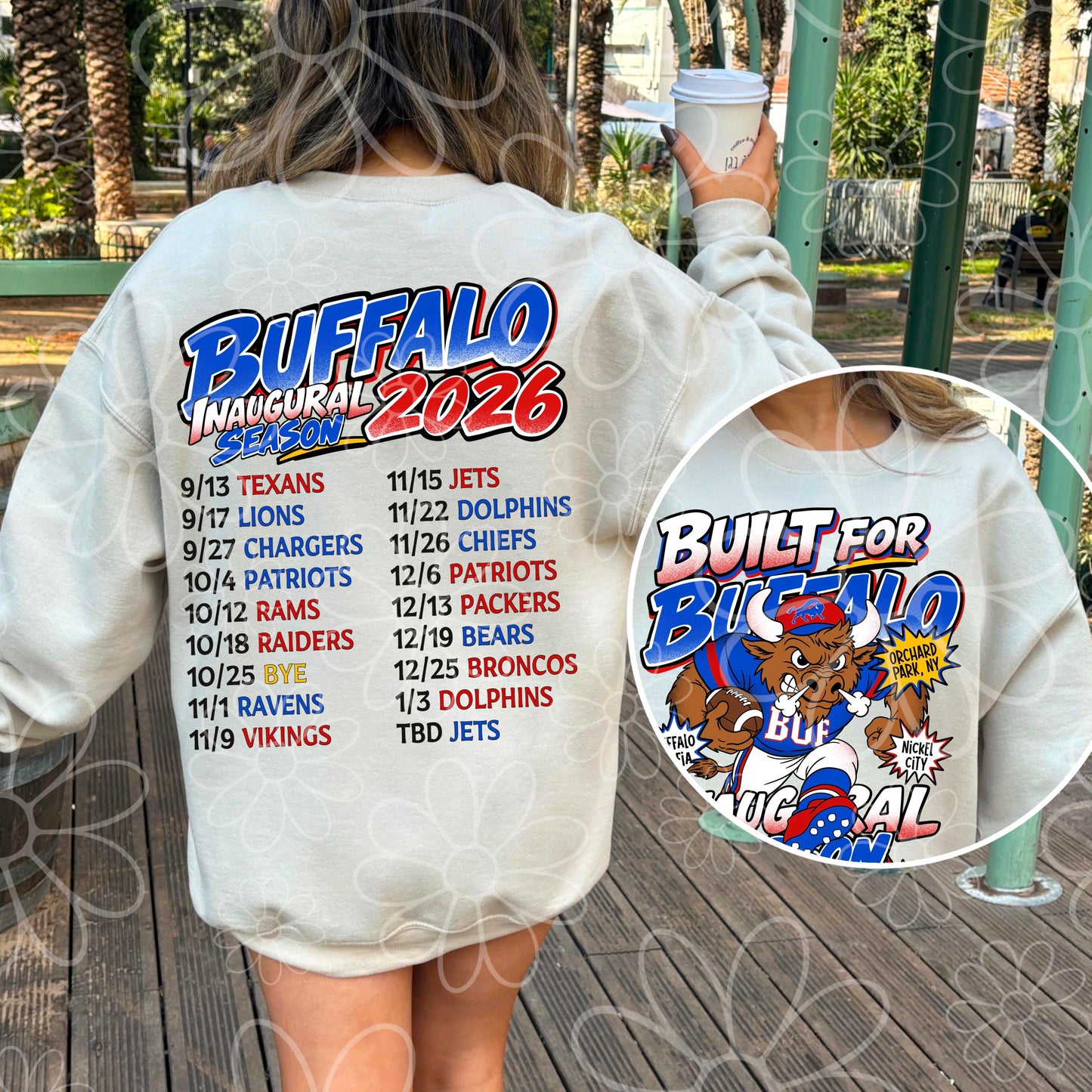 SEMI EXCLUSIVE - NO PRINTERS -| Built For Buffalo Inaugural Schedule | FRONT & BACK | 4 PNGs