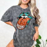 SEQUIN FOOTBALL TONGUE| Bundle Available | PNG | October 2023