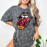 SEQUIN FOOTBALL TONGUE| Bundle Available | PNG | October 2023