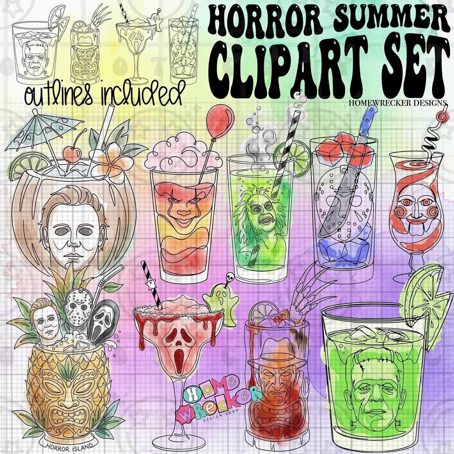 Crisis Crew Collab - SUMMER CLIPART Edition |  NBD x  MYMARK x Homewrecker  x RAAN x Copper Doodle (Copy)