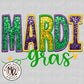 MARDI gras : FAUX EMBROIDERY : PNG