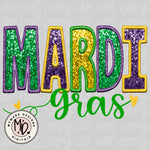 MARDI gras : FAUX EMBROIDERY : PNG