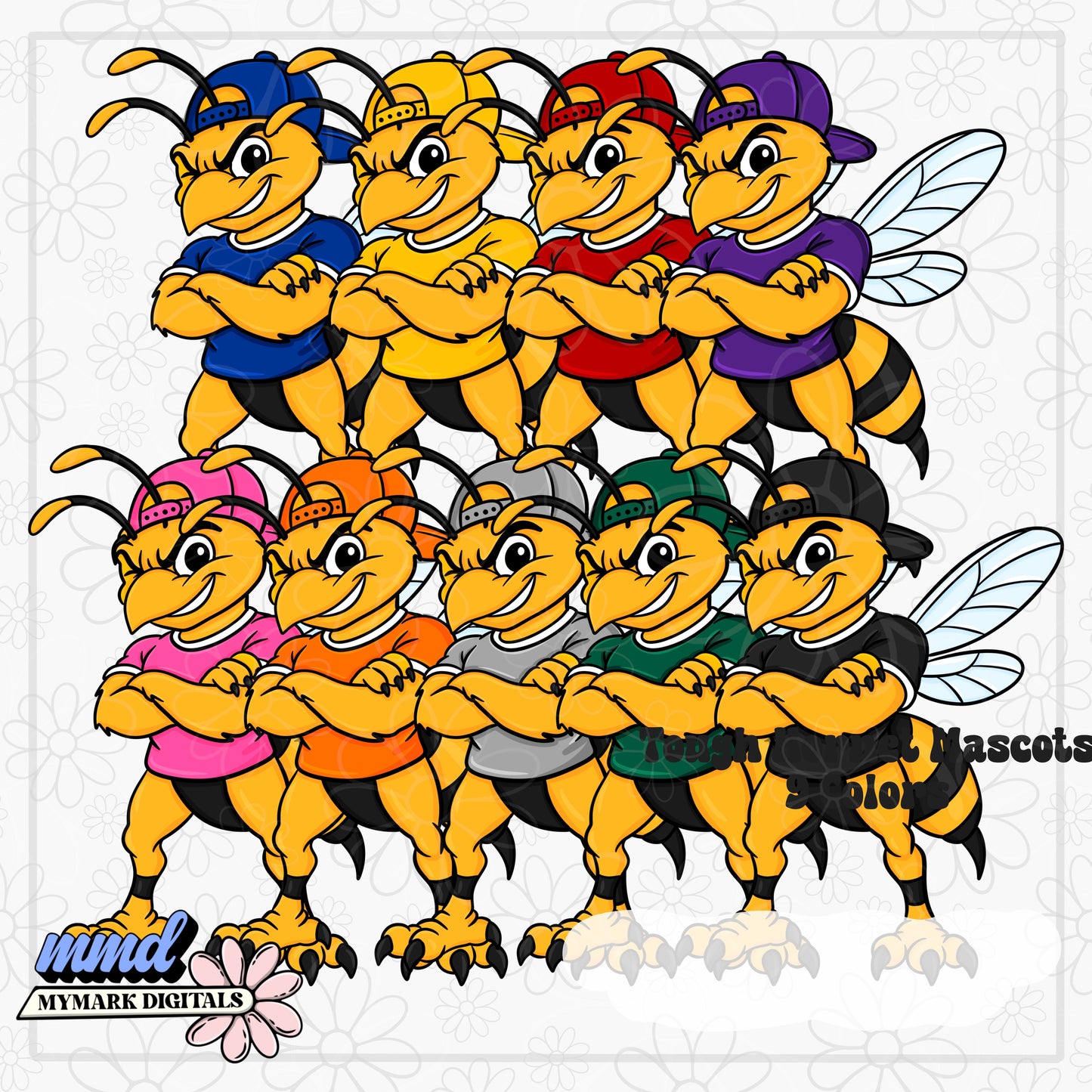 Tough Mascots | 22 Mascots Sets - 9 Colors PLUS BONUS Mascot | Google Drive Access |  Clipart | Aug26