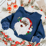 Faux Embroidered Santa | Both skin tones included | November24 |PNG