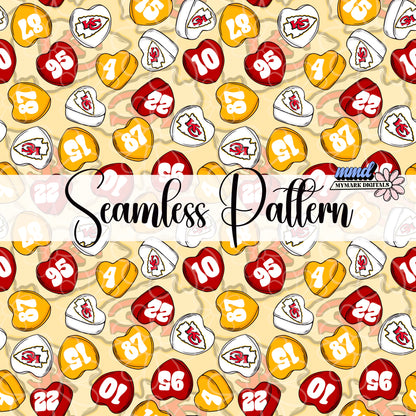 Conversation Heart Seamless | Multiple Options | PNG