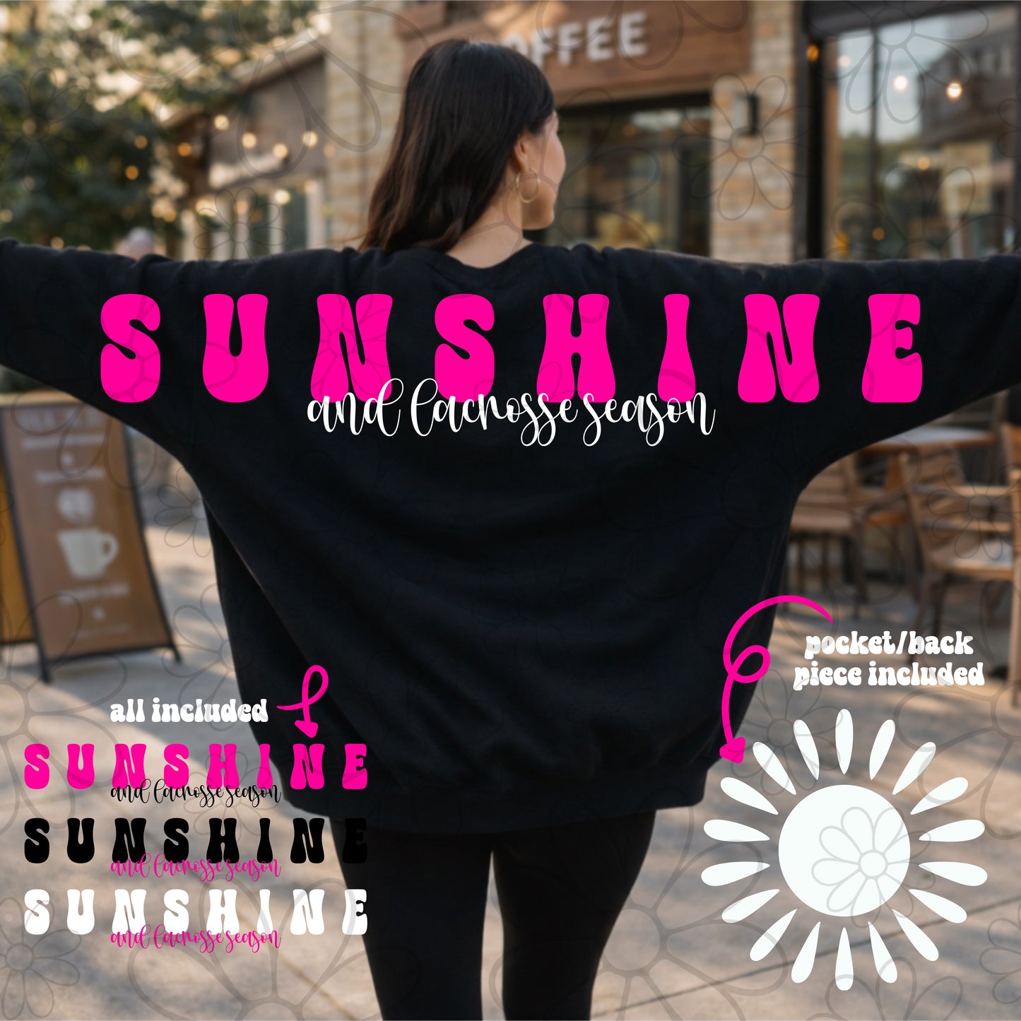 Sunshine & Lacrosse Season Wingspan Big Back | PNG | FDD