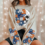 COLLEGE SERIES - Skull Half Floral