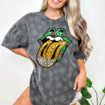 SEQUIN FOOTBALL TONGUE| Bundle Available | PNG | October 2023