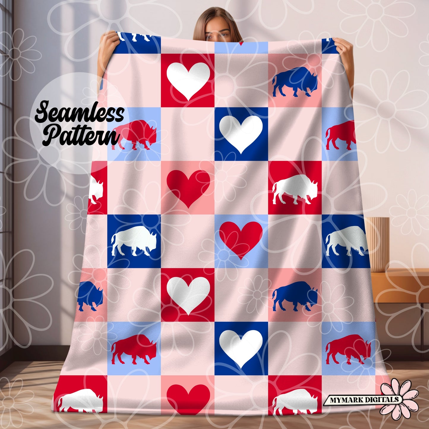 Buffalo Checker Valentine Seamless | 3 PNGS | Jan 26'