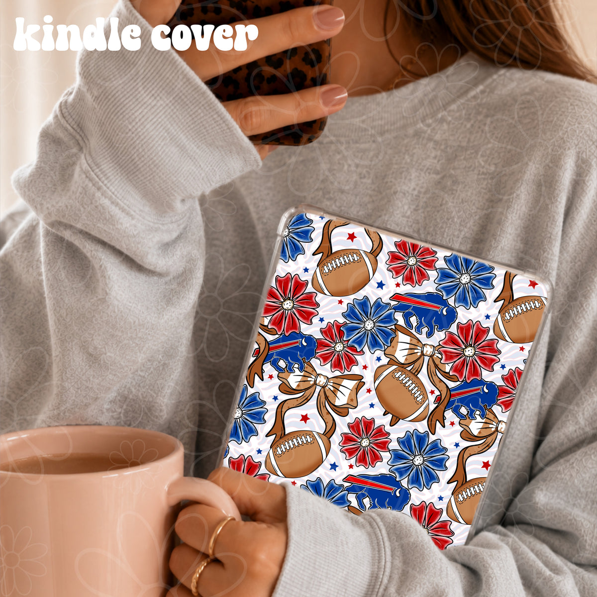 Buffalo Football Floral Seamless | Repeating Pattern