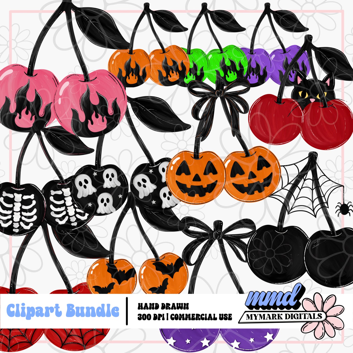 Spooky Cherries Clipart