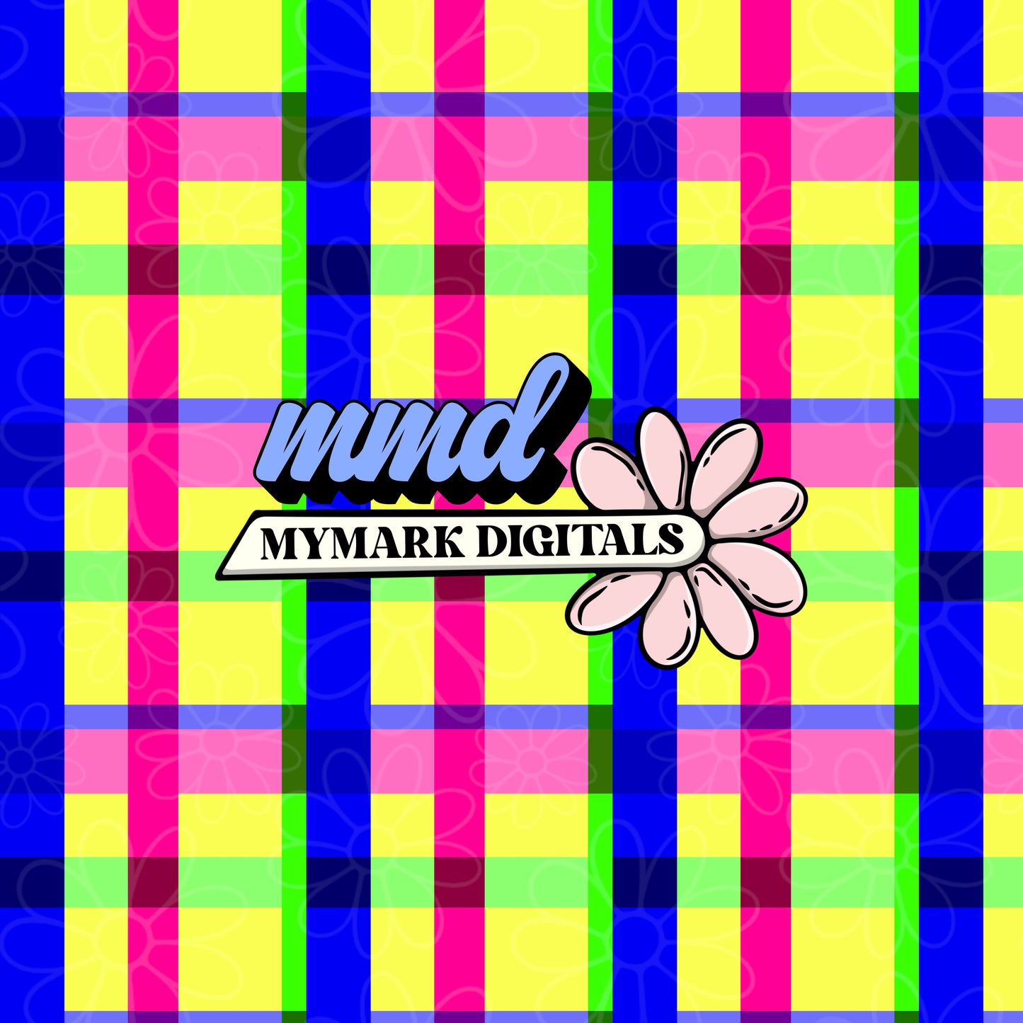 Neon Plaid Seamless | Swim Safe | Repeating Pattern | February 26