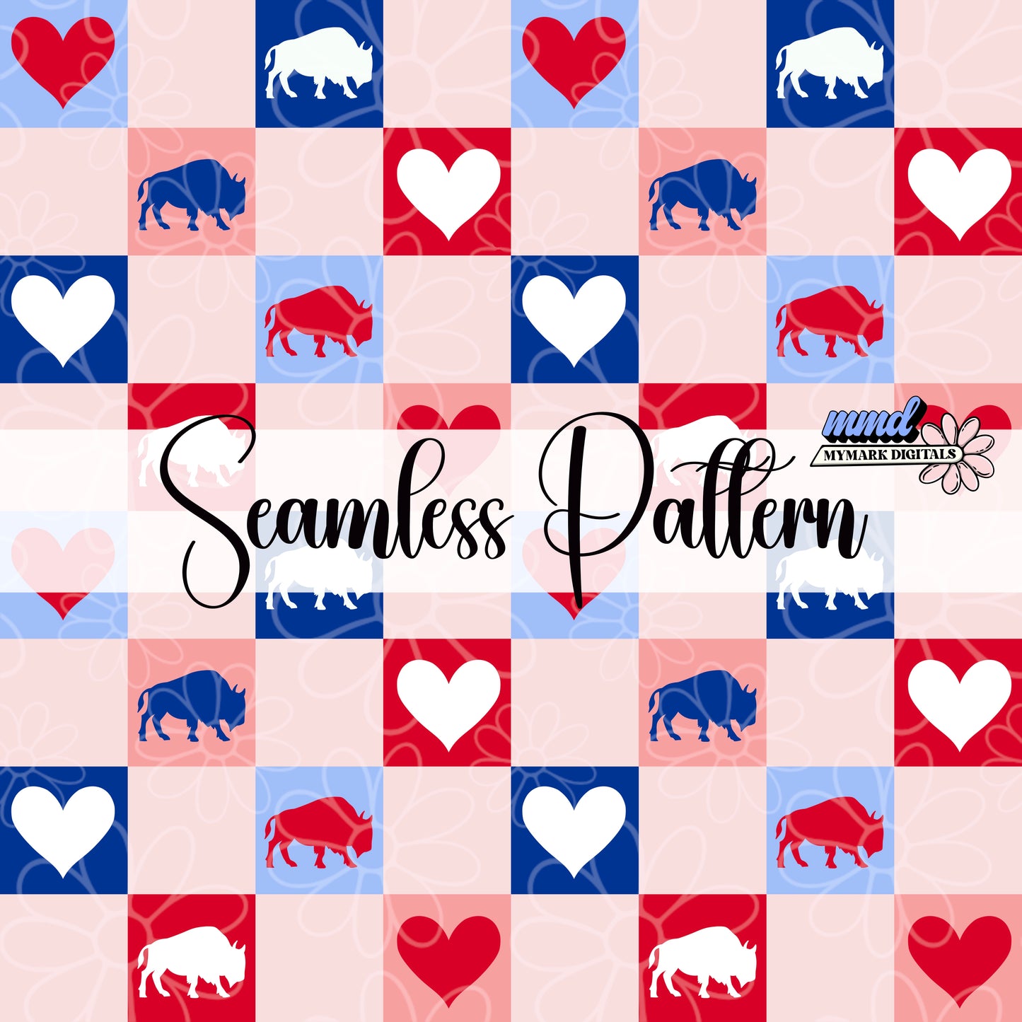 Buffalo Checker Valentine Seamless | 3 PNGS | Jan 26'