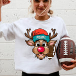 Miami : Christmas Reindeer : Plain & Faux Sequin Included : PNG