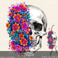 Bright Floral Skull (spine/sleeve included) : PNG