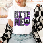 Bite Me Purple : FAUX EMBROIDERY : PNG