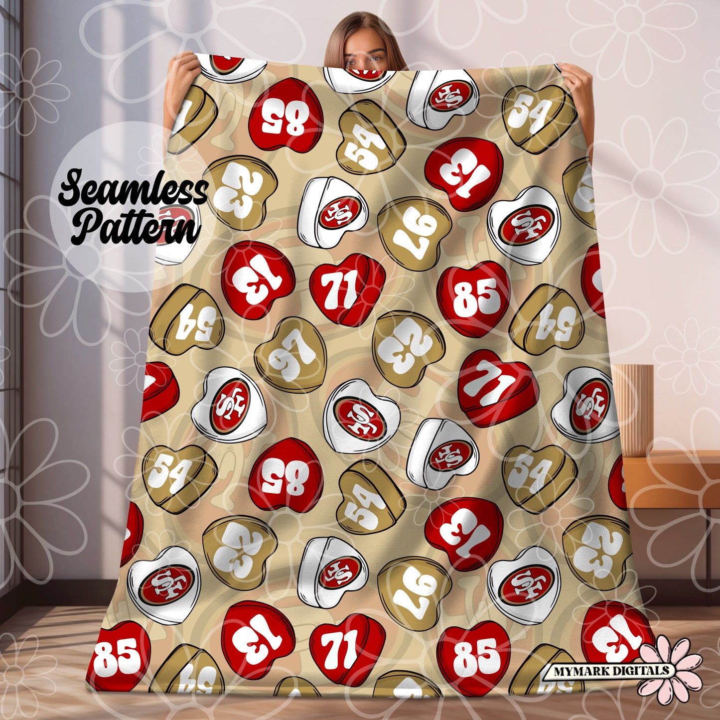 Conversation Heart Seamless | Multiple Options | PNG