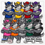 Tough Mascots | 22 Mascots Sets - 9 Colors PLUS BONUS Mascot | Google Drive Access |  Clipart | Aug26