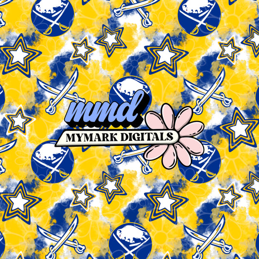 Buffalo Hockey Seamless | Repeating Pattern