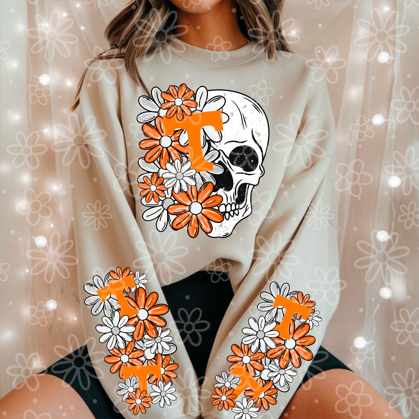 COLLEGE SERIES - Skull Half Floral