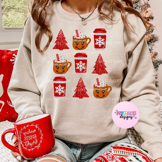 Christmas Things : Faux Embroidery PNG