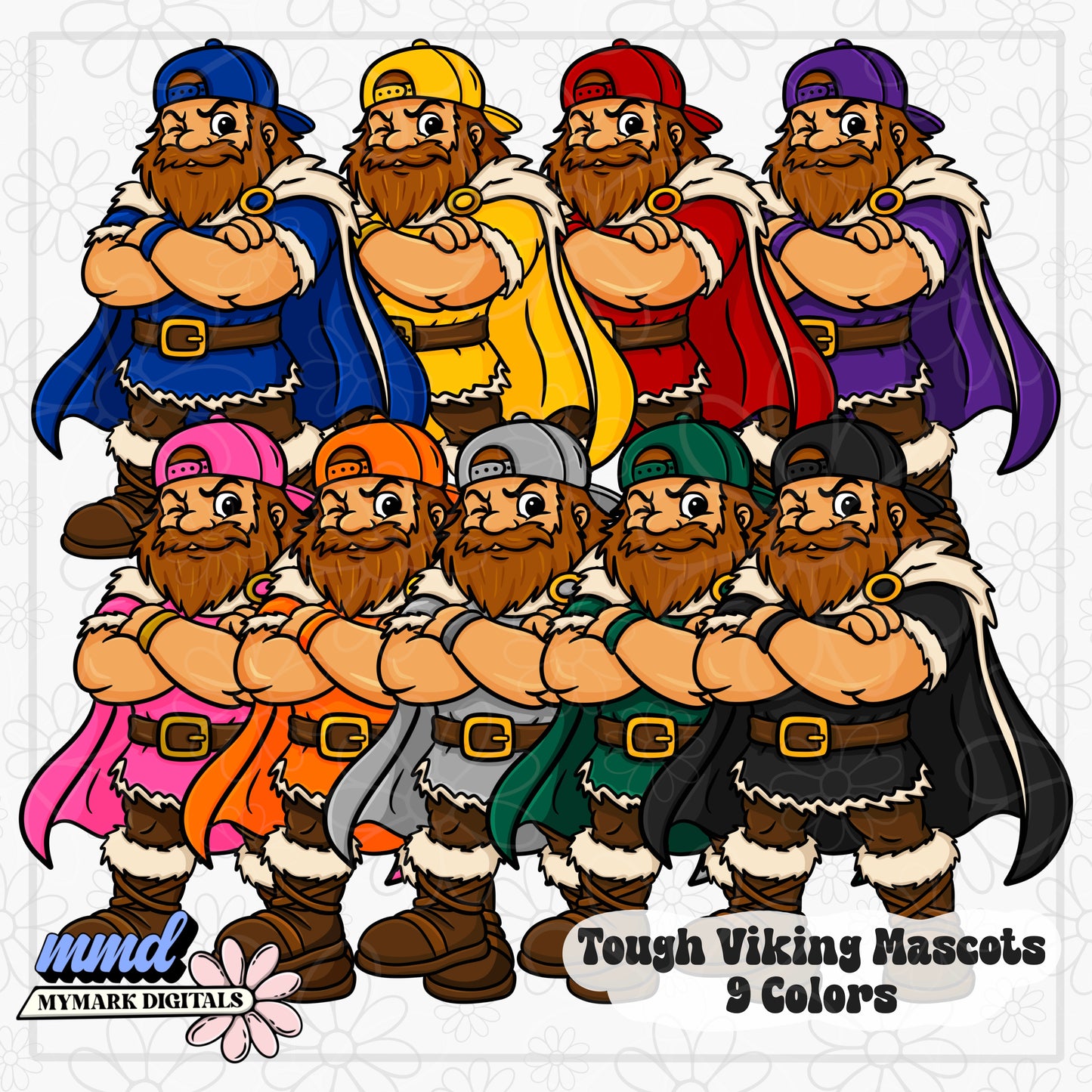 Tough Mascots | 22 Mascots Sets - 9 Colors PLUS BONUS Mascot | Google Drive Access |  Clipart | Aug26