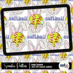 Sport Bunny Seamless | MULTIPLE SPORT OPTIONS | Repeating Pattern | FDD