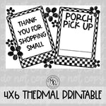 Retro Cards : Thermal Label Designs (3 Included) : 4x6 : PNG