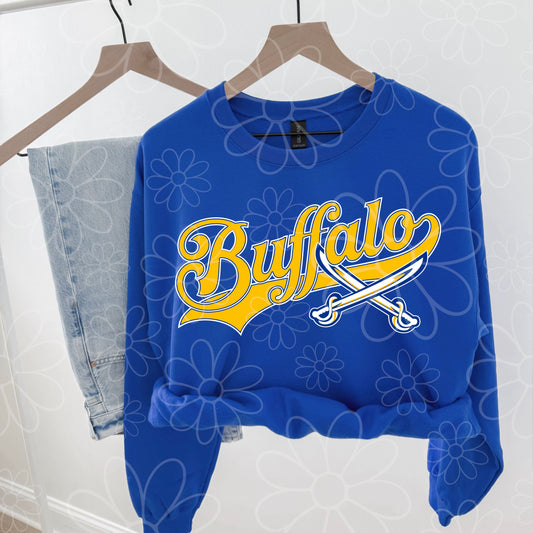 Retro Buffalo Hockey | PNG | Goat