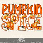 Pumpkin Spice Faux Embroidery : PNG